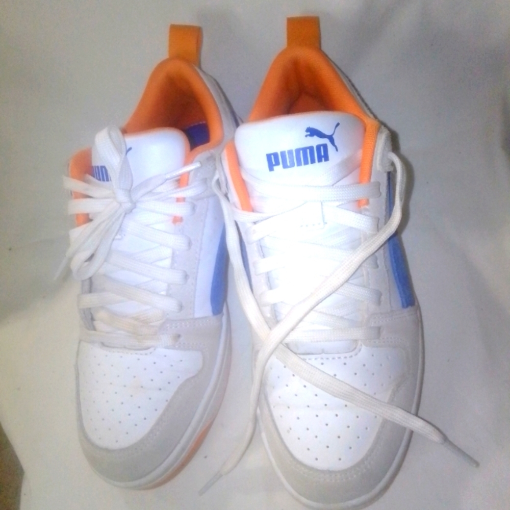 Puma Blue and Red Sneakers with Modern Design